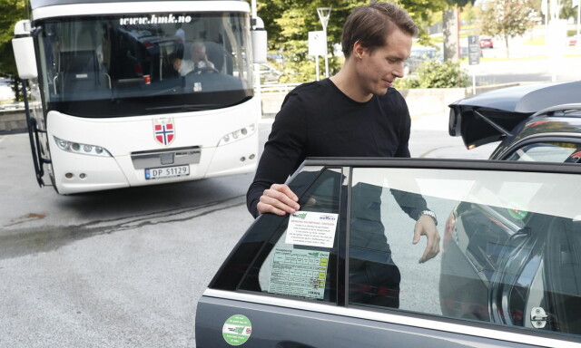 image: Her forlater Konradsen landslagets hotell i all hast